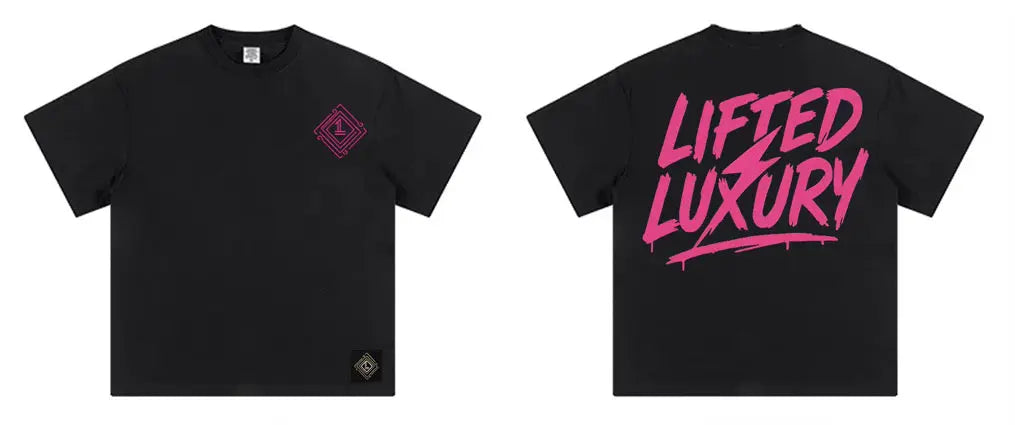 Lifted Luxury “Neon Edge” Tee – Electric Pink - Lifted Luxury streetwear